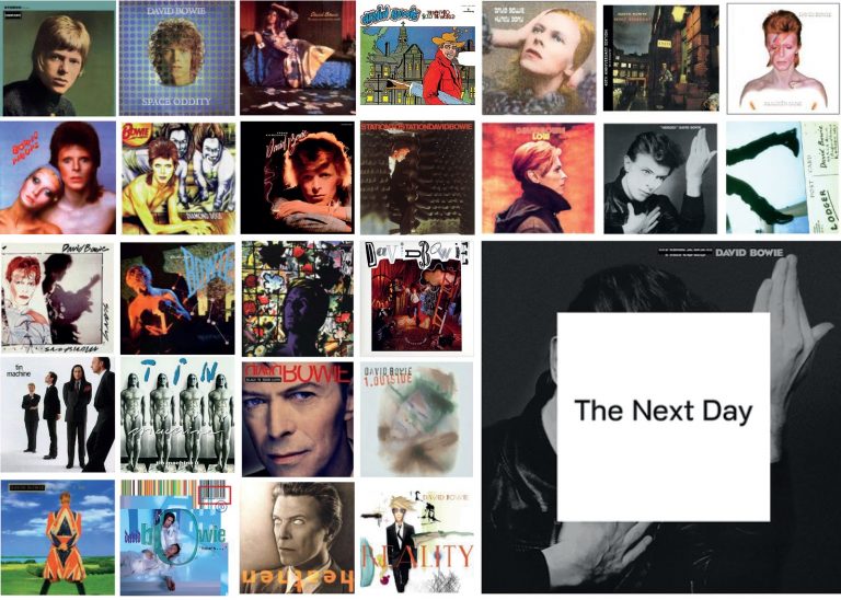 Todas capas dos álbuns de David Bowie + Playlist Comentada